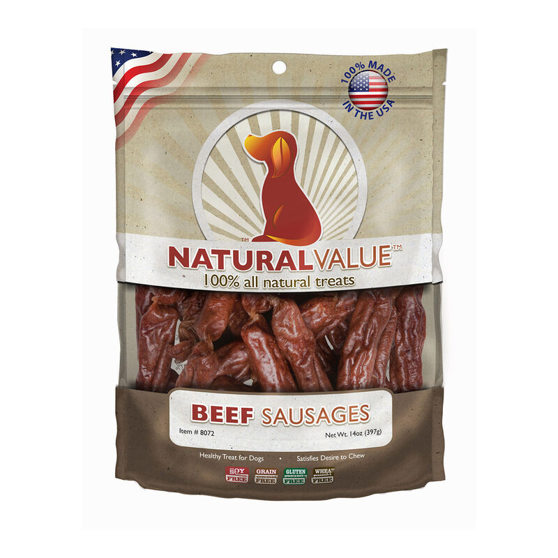 Natural Value Beef Sausages Dog Treat image number 1