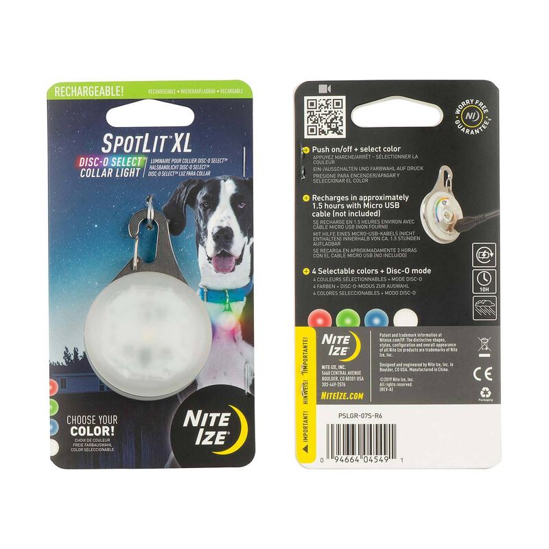 Spotlit Rechargeable Collar Light - Disc O Tech image number 1