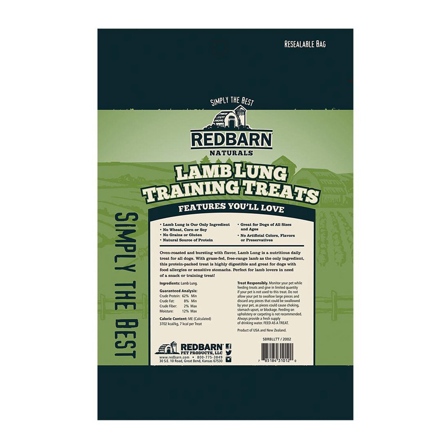 Redbarn Redbarn Lamb Lung Training Dog Treats