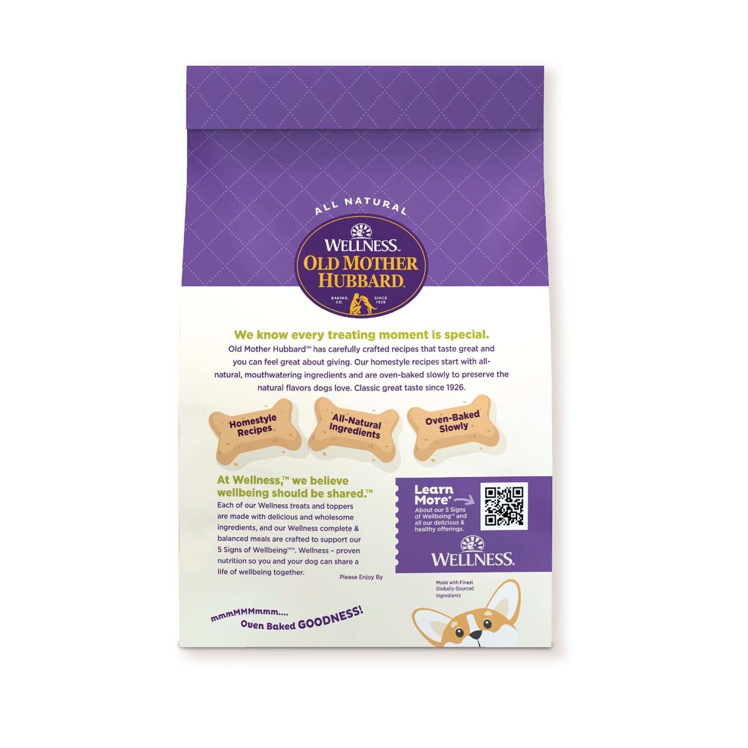 Wellness Old Mother Hubbard Just Vegg'n Dog Biscuits, Natural, Training Treats, Sweat Potato, Oats, Apples & Carrots Flavor, Small Size, 3.3 Pound Bag