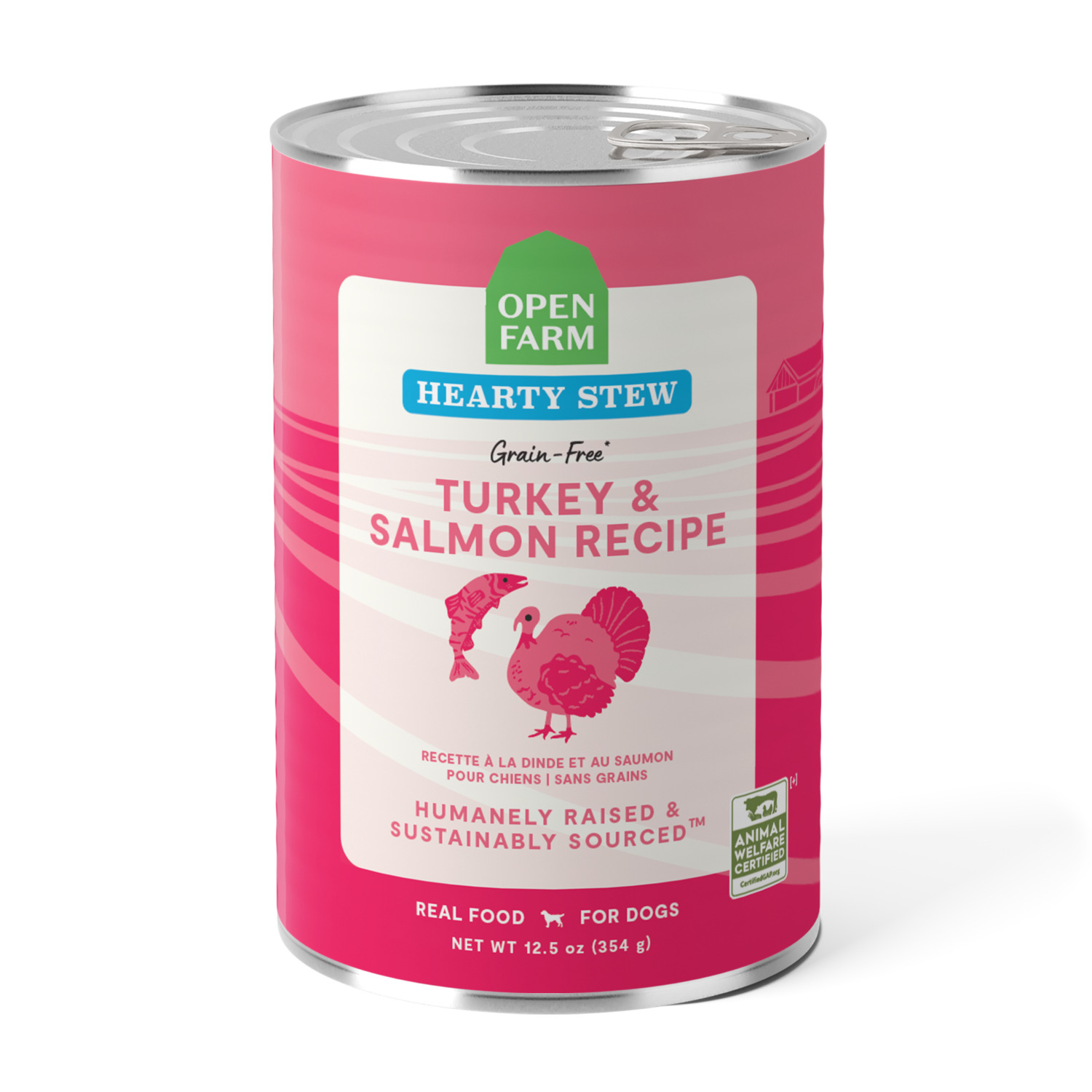 Open Farm Turkey & Salmon Hearty Stew Wet Dog Food Recipe, 12.5-Oz.