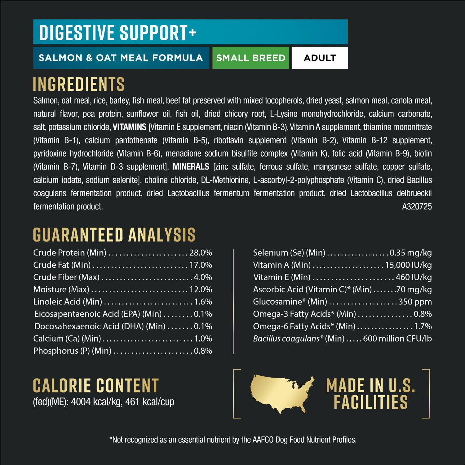 Purina Pro Plan Advantedge Digestive Support Plus Small Breed Salmon And Oat Meal Formula Adult Dry Dog Food - 3.5-Lb. Bag