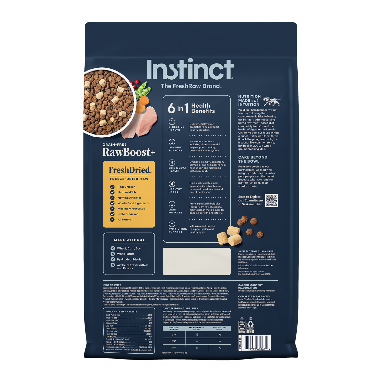 Instinct Raw Boost Grain-Free Recipe With Real Chicken Dry Cat Food, 10-Lb Bag