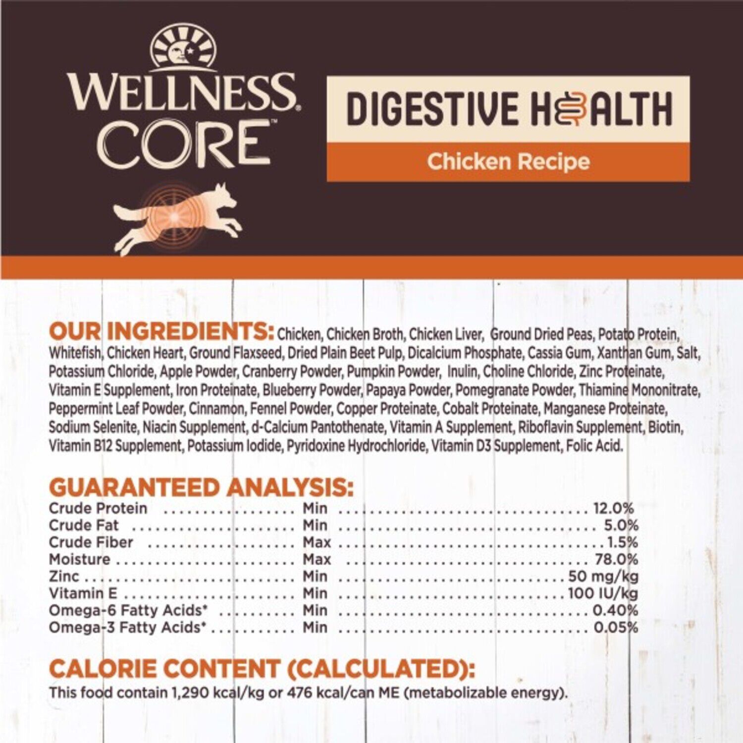 Wellness core dog deals food ingredients