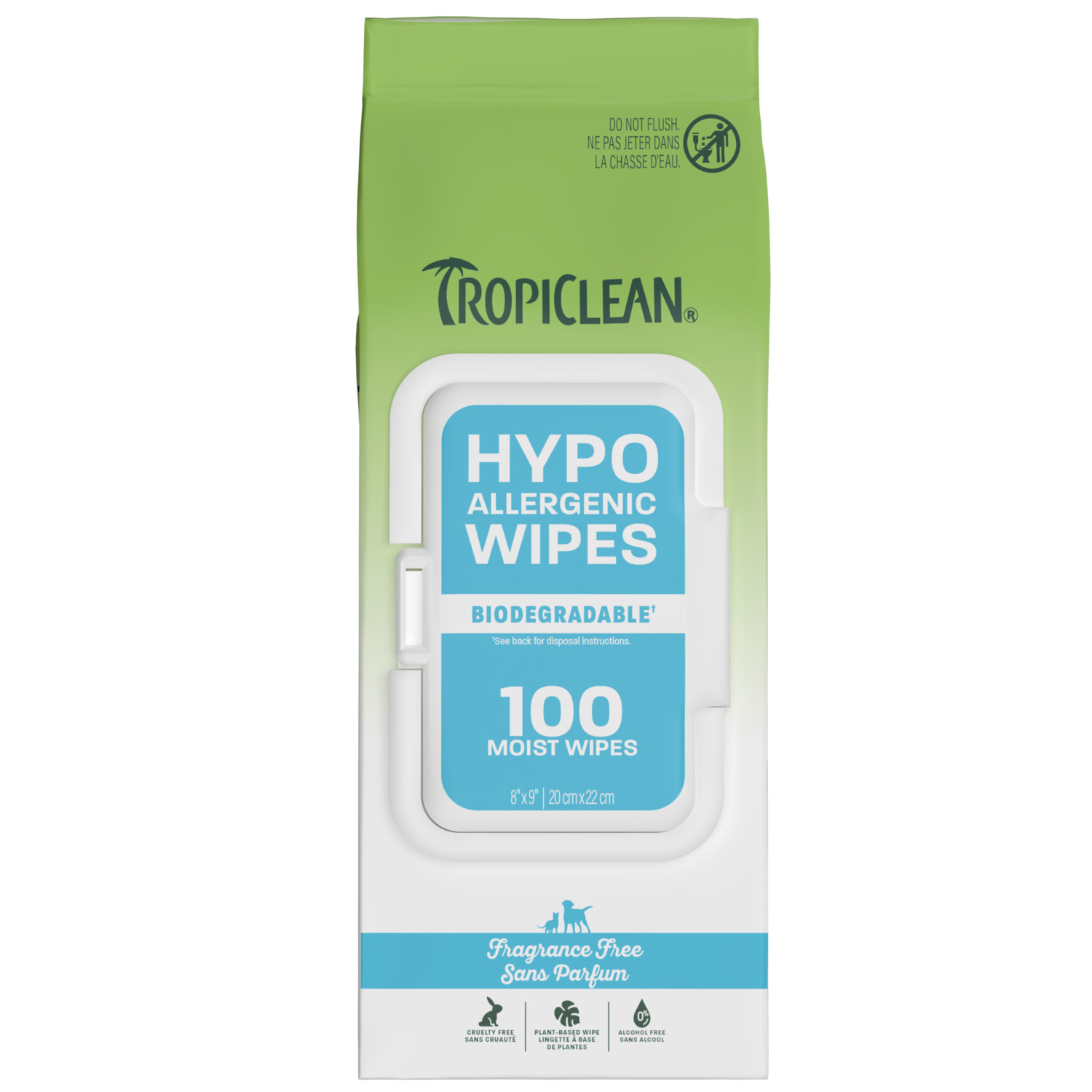 Tropiclean Hypoallergenic Dog Wipes, 100-Count