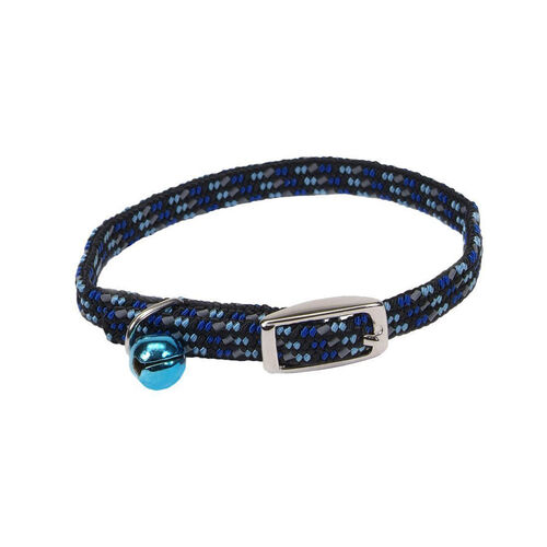 Li'L Pals Elasticized Safety Kitten Collar With Reflective Threads - Blue