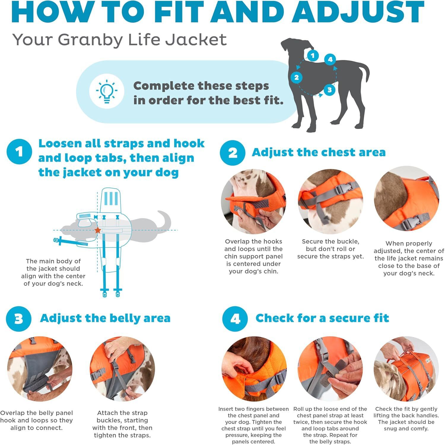 Outward Hound Granby Ripstop Dog Life Jacket, Orange