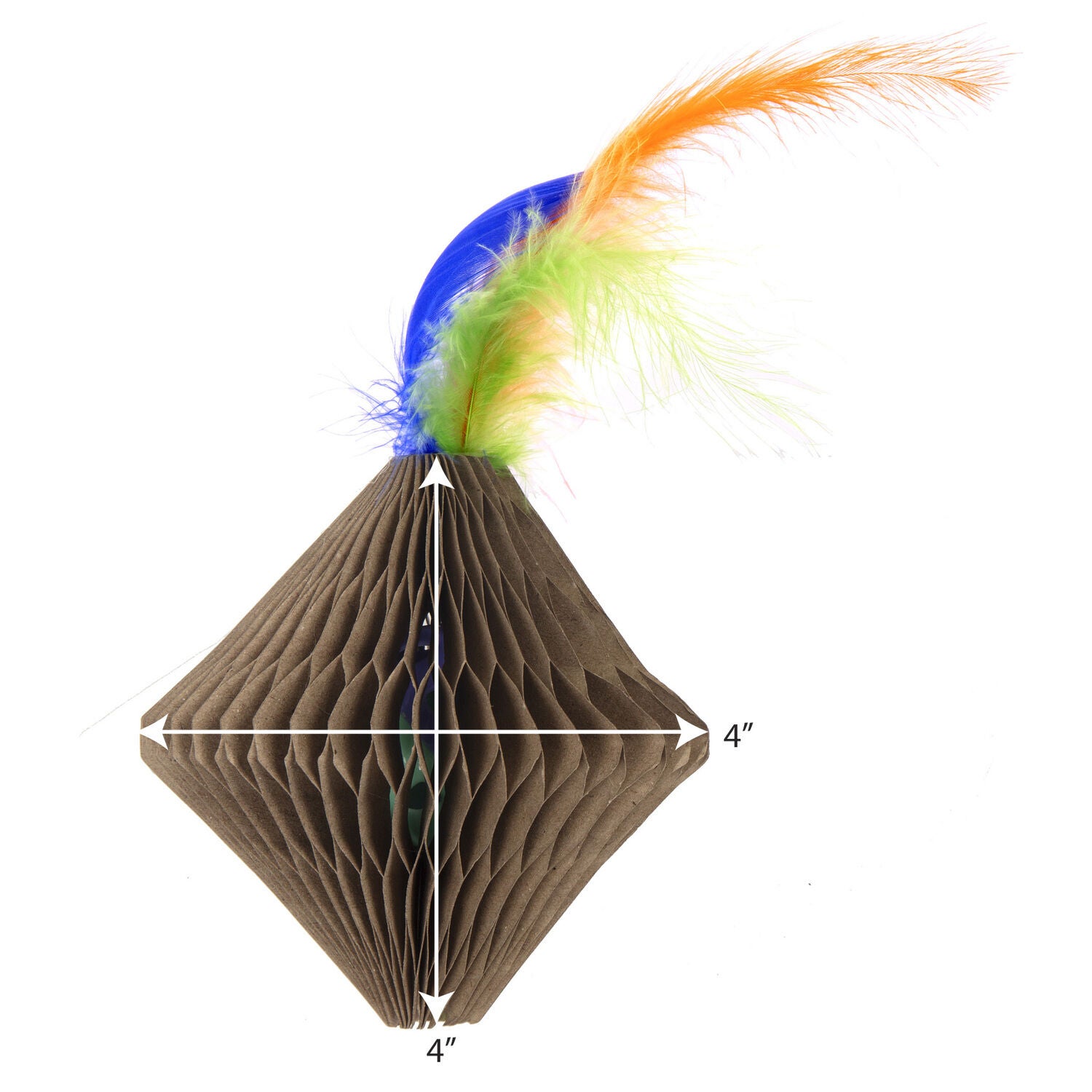 Ware Corrugate Feather Top Interactive Cat Toy