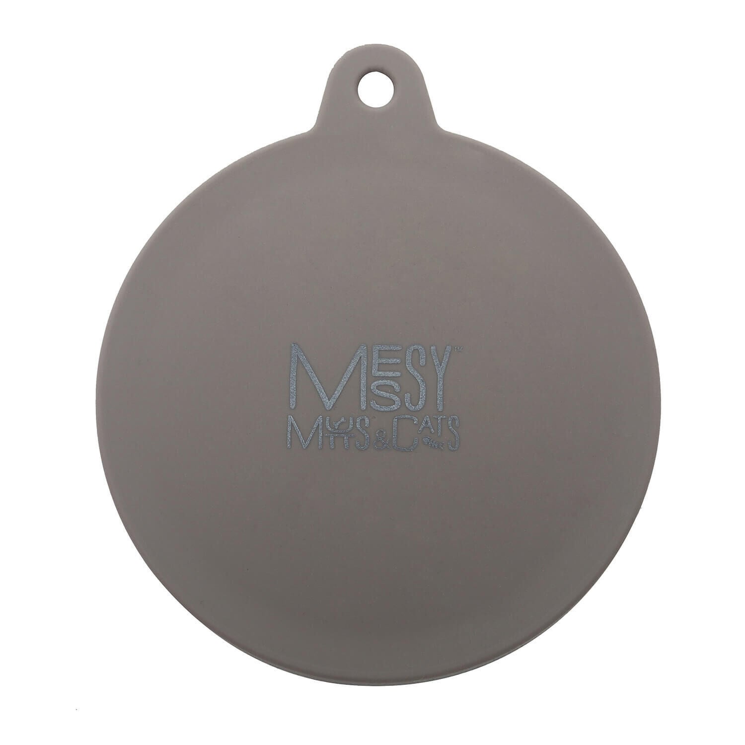 Messy Mutts Silicone Universal Dog & Cat Food Can Cover, Fits 3 Can Sizes, Grey
