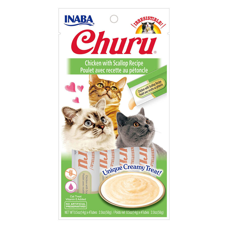 Inaba Churu Purees Lickable Cat Treat, Chicken With Scallops Recipe
