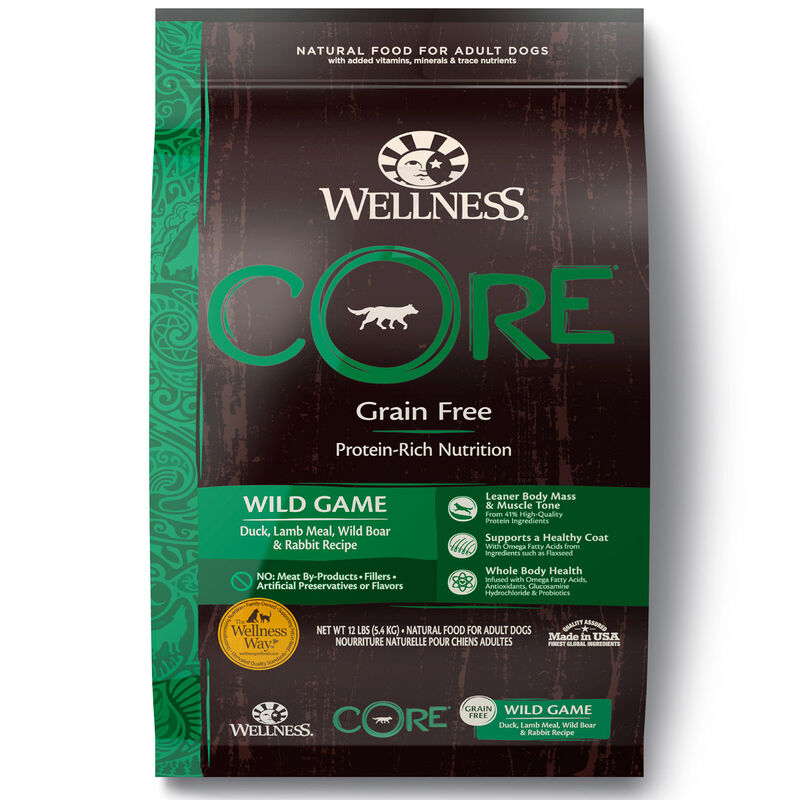 Core Wild Game Duck, Lamb Meal, Wild Boar & Rabbit Recipe Dog Food image number 2