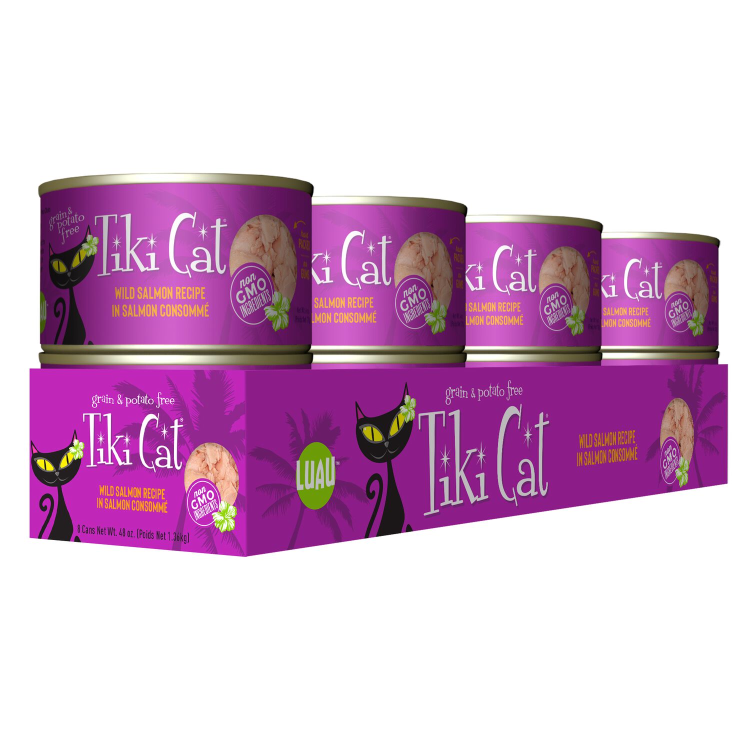 Tiki Cat Luau Wet Cat Food, Wild Salmon, 6-Oz Can 8-Count