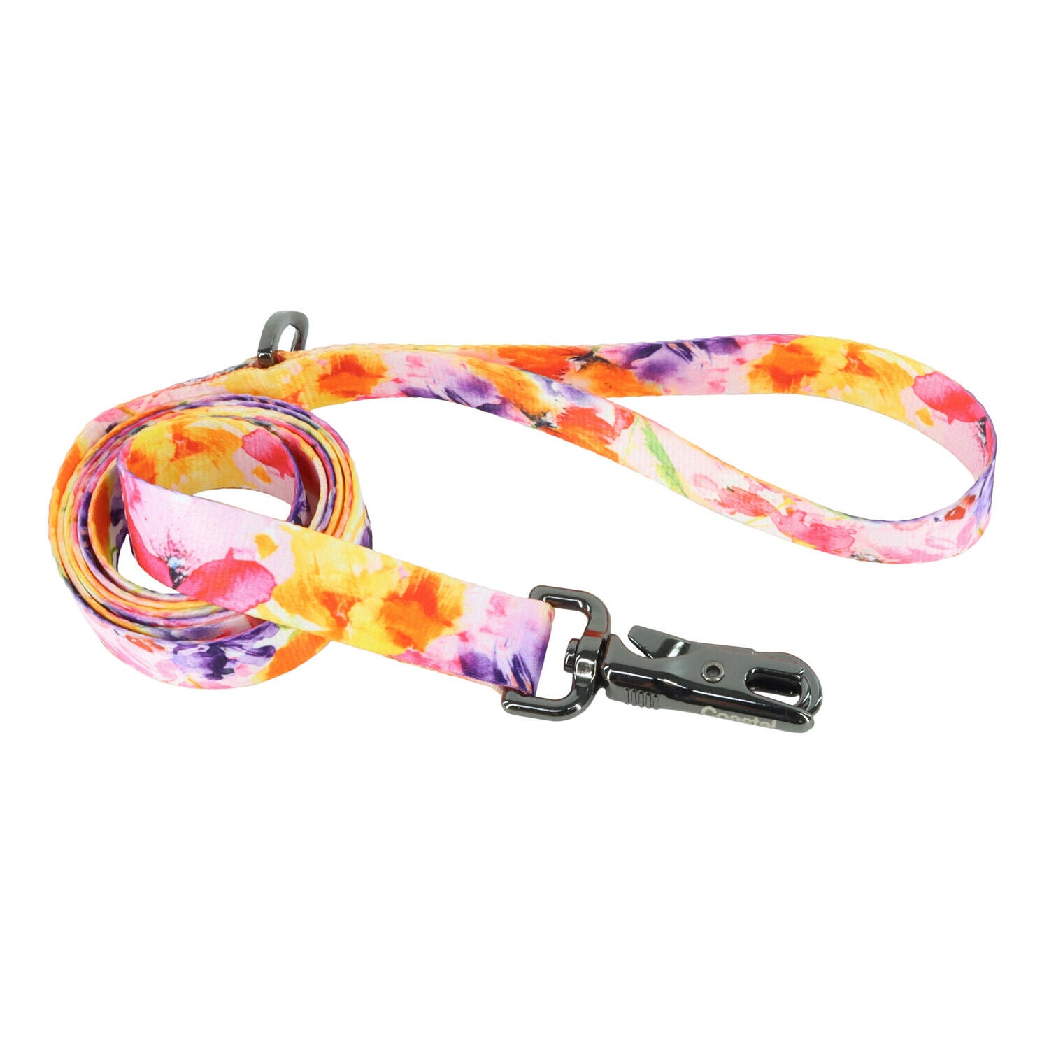 Inspire By Coastal Fashion Dog Leash, Sherbet Blooms, Small/Medium - 5/8" X 6'