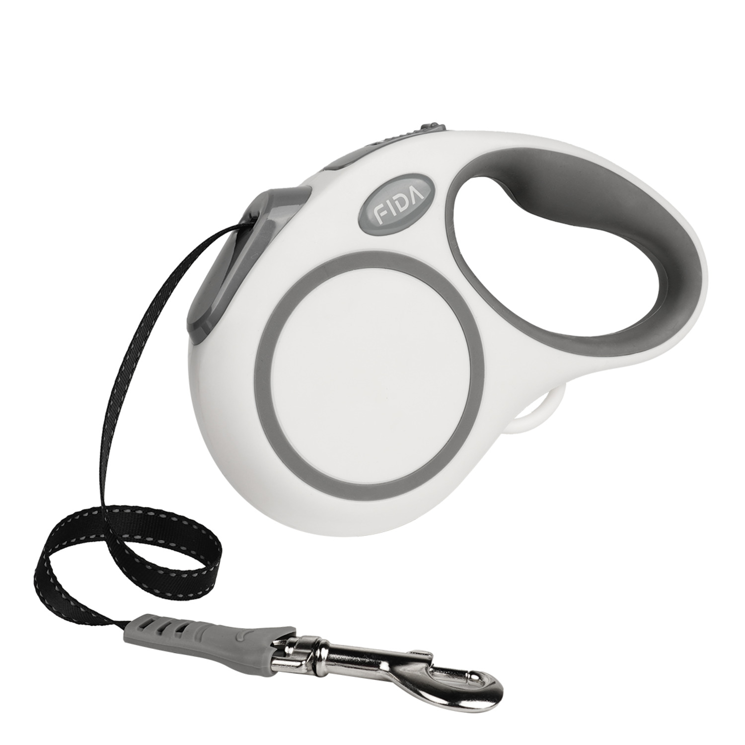 Fida Pet Comfort Series Retractable Dog Leash, White - Large