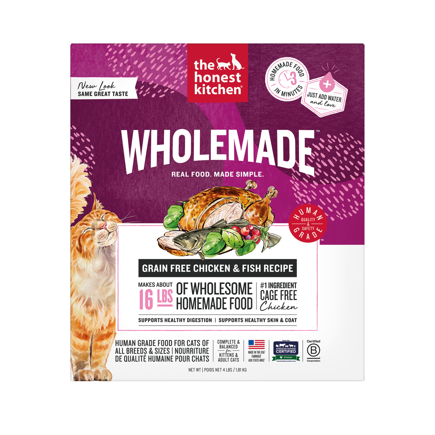 The Honest Kitchen Wholemade Grain-Free Chicken & Fish Recipe Dehydrated Cat Food