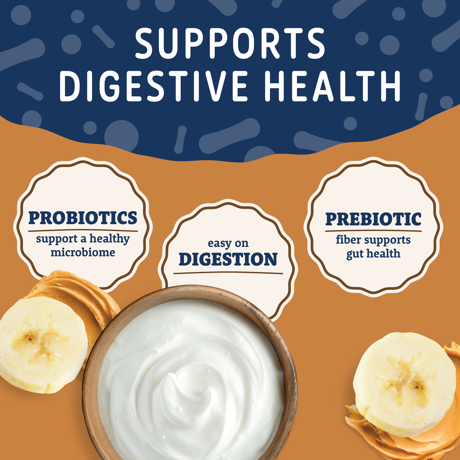Natural Balance Yo-Gut Bites Biscuit Dog Treats, Peanut Butter & Banana With Greek Yogurt Drizzle, 4.5-Oz Bag