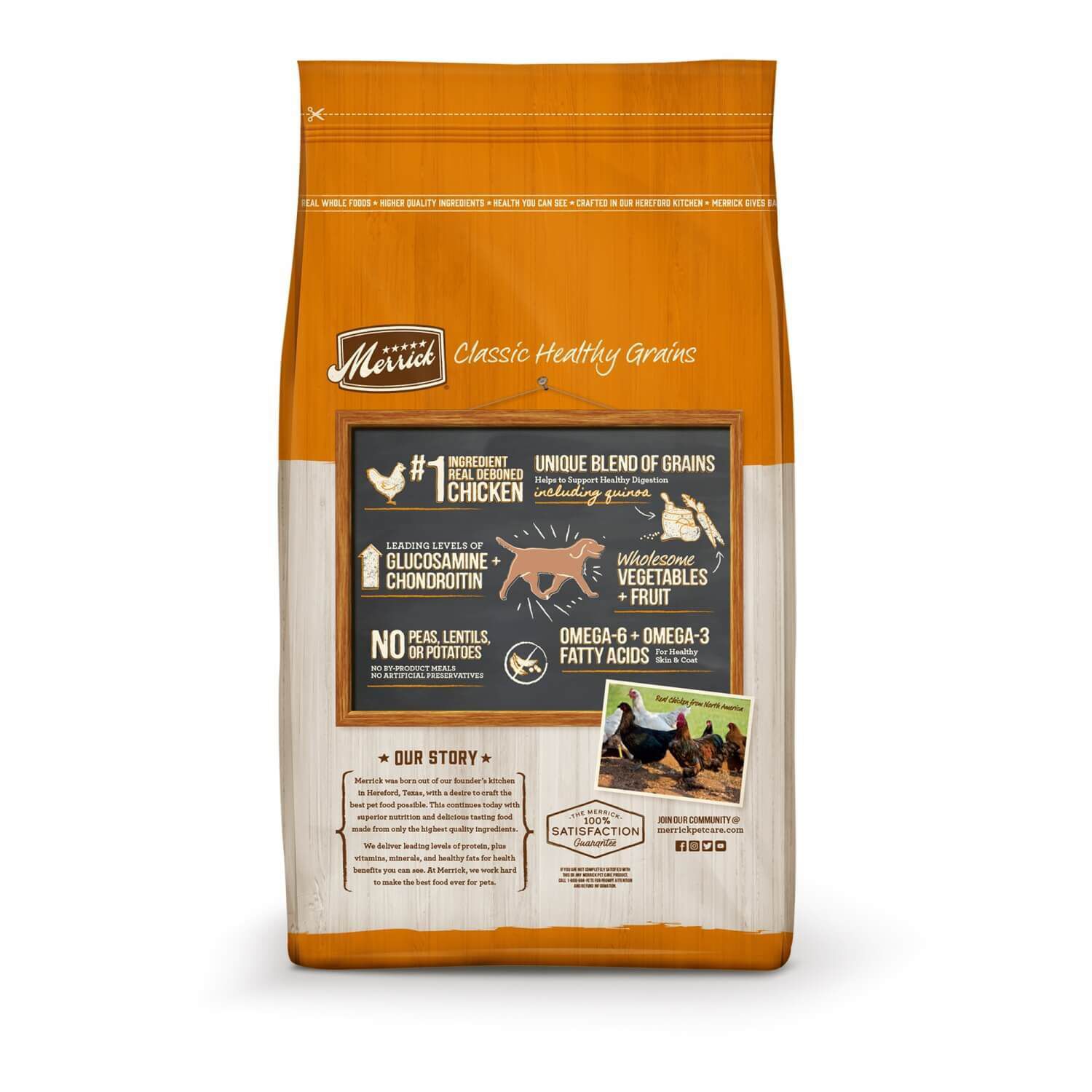 Merrick Classic Healthy Grains Real Chicken & Brown Rice Recipe With Ancient Grains Dry Dog Food
