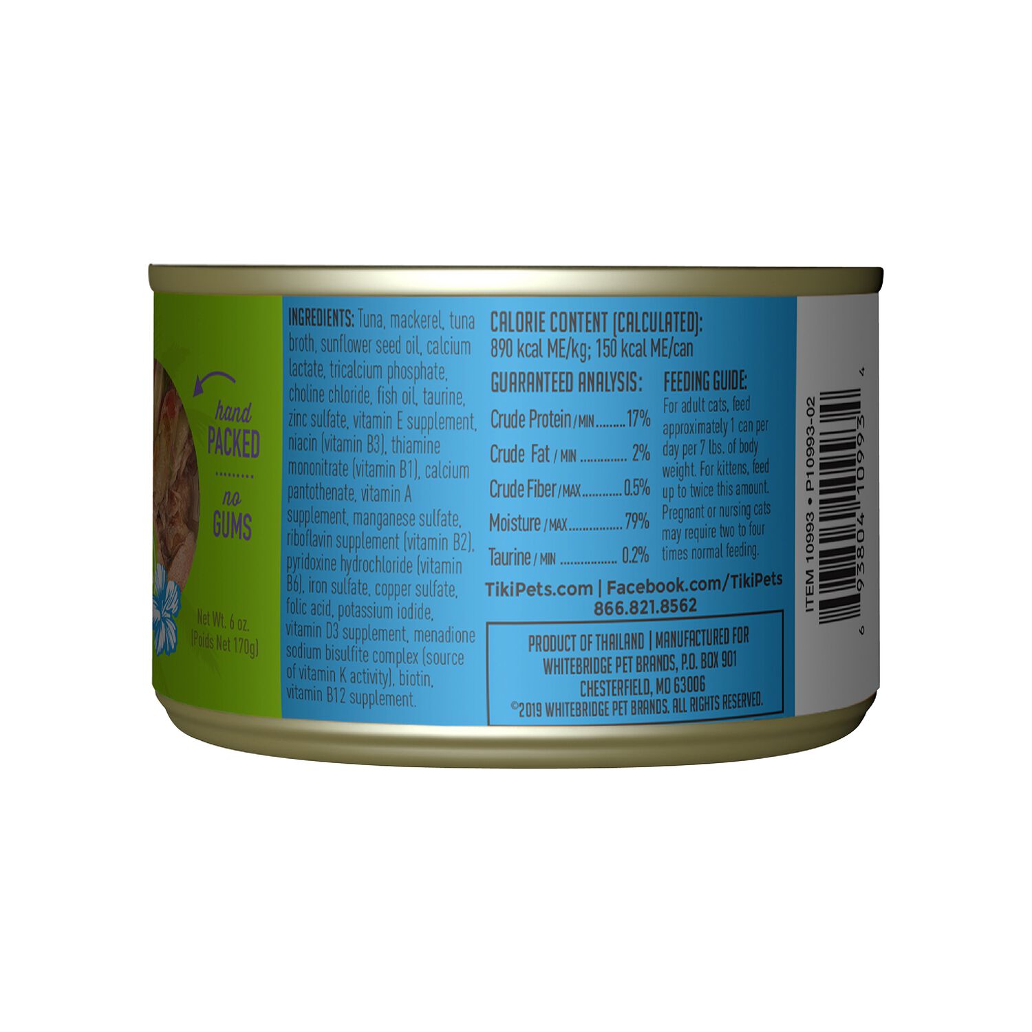 Tiki Cat Luau Wet Cat Food, Ahi Tuna & Mackerel, 6-Oz Can