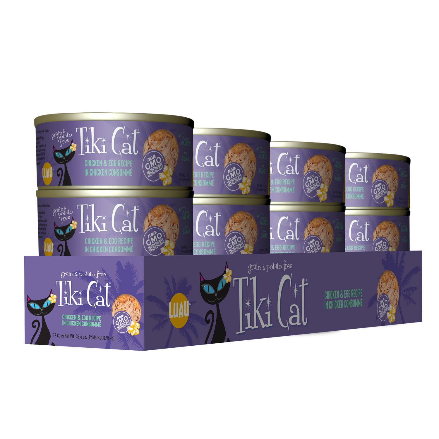 Tiki Cat Luau Wet Cat Food, Chicken & Egg, 2.8-Oz Can 12-Count