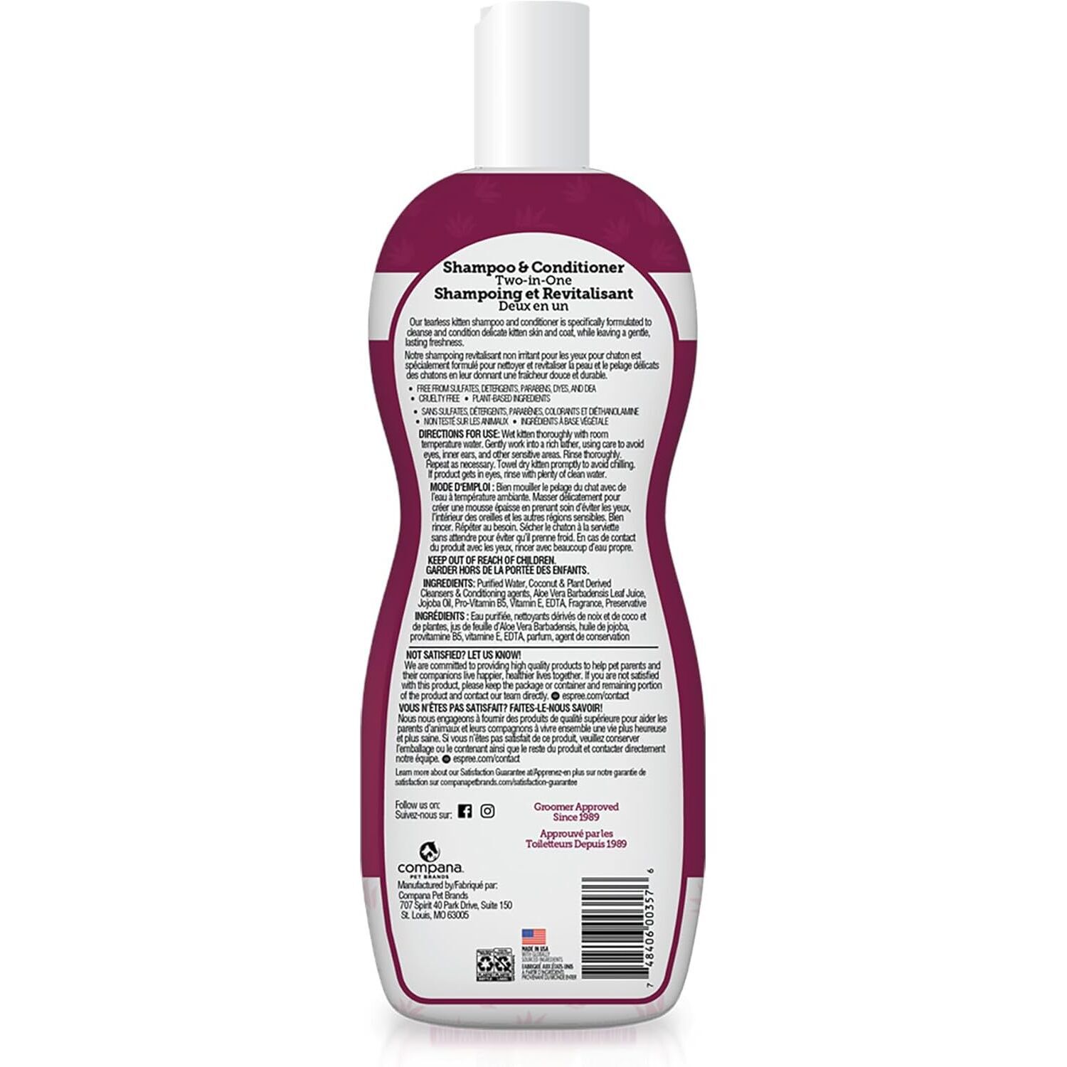 Espree Gently Fresh Kitten 2-In-1 Cat Shampoo & Condition