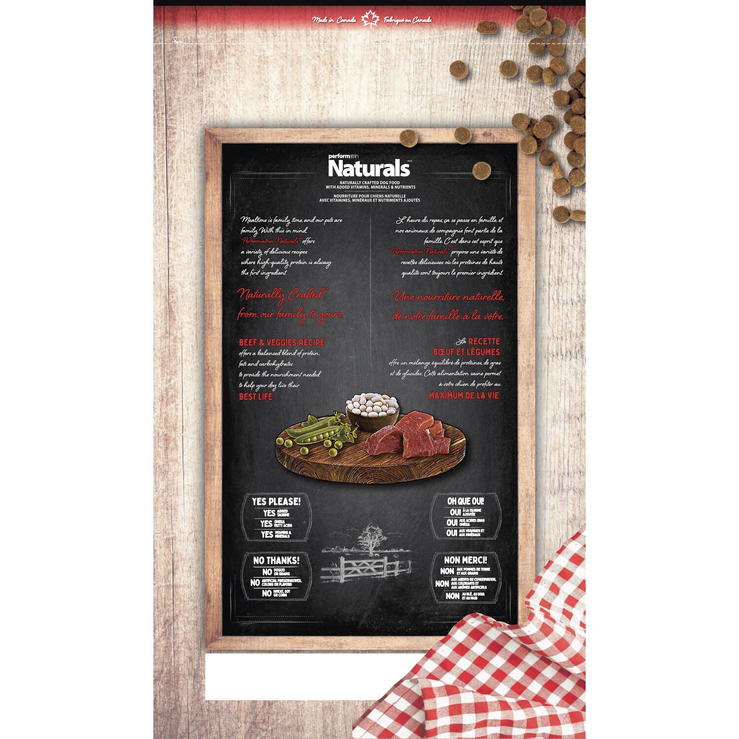 Performatrin Naturals Grain-Free Beef & Veggies Recipe Adult Dry Dog Food, 25Lb