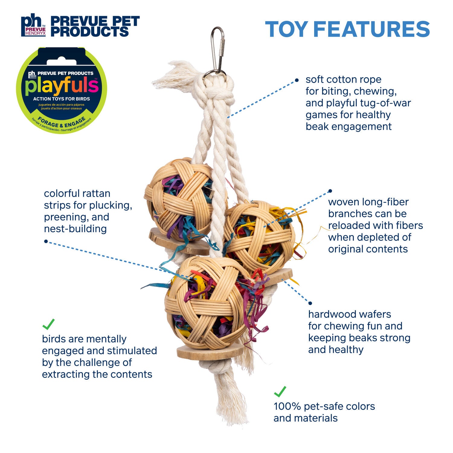 Prevue Pet Products Cluster Of Fun Foraging Bird Toy