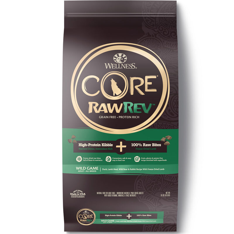 Wellness Core Rawrev Wild Game Duck, Lamb, Wild Boar & Rabbit With Freeze Dried Lamb Dog Food image number 3