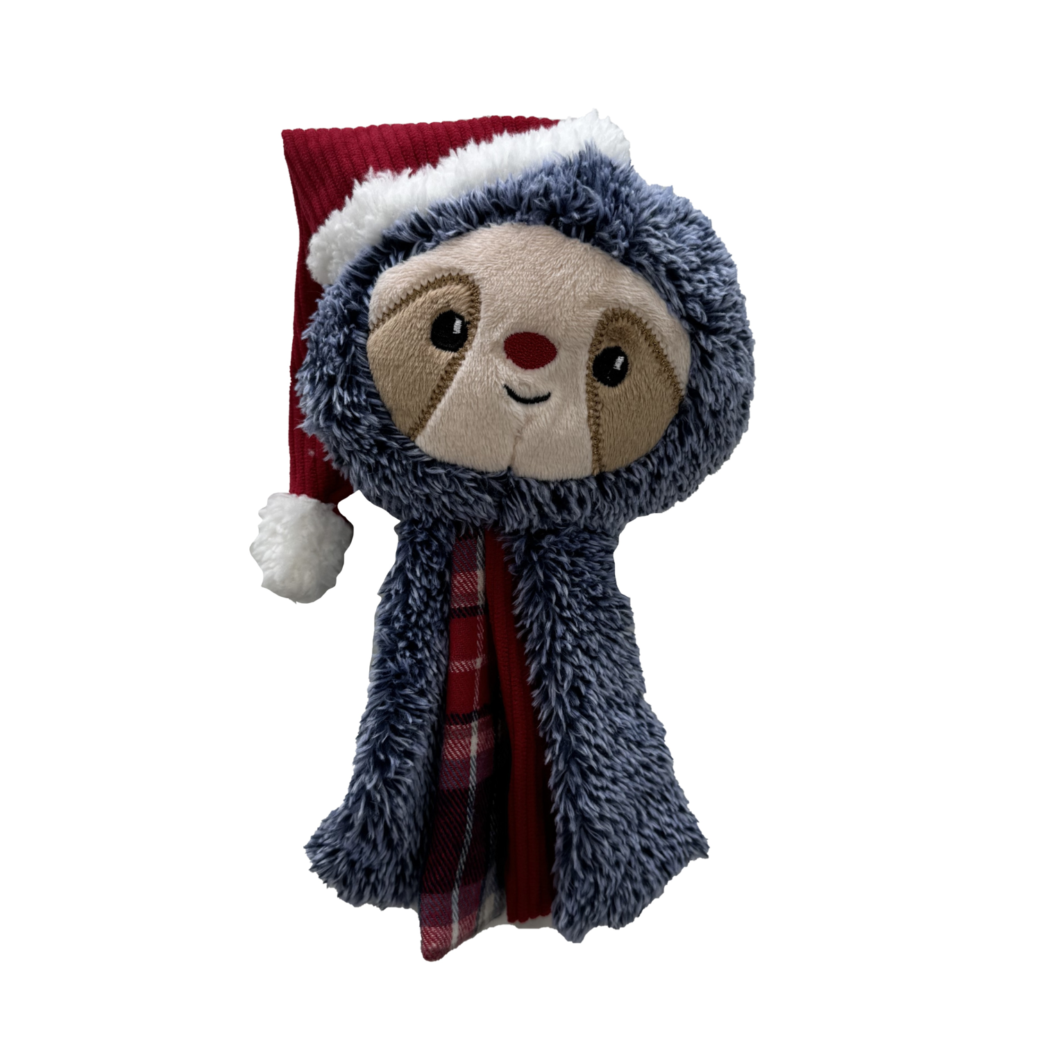 Aristopet Holiday Sloth Crinkle Tails Squeaky Plush Dog Toy, Small