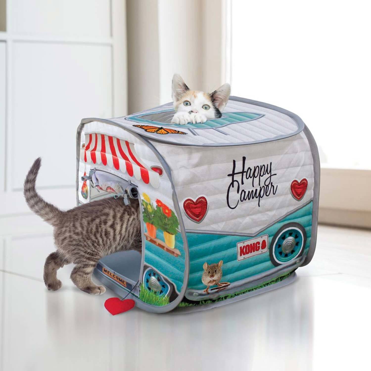 Kong Play Spaces Hide-And-Seek Collapsible Camper Cat Toy