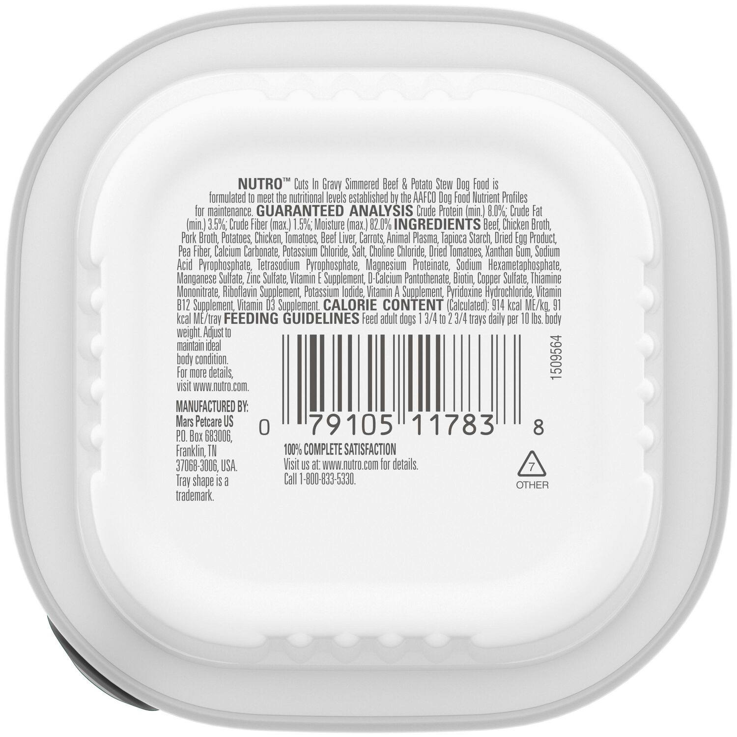 Nutro Cuts In Gravy Simmered Beef & Potato Stew Wet Dog Food, 3.5-Oz