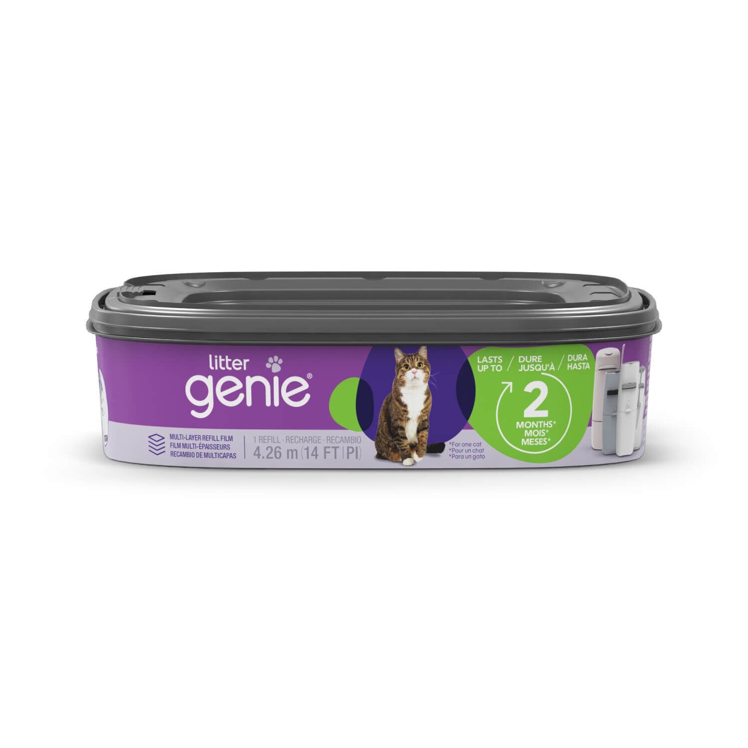 Litter Genie Standard Refill Catridge For Cat Litter Disposal System, 14 Ft, 1Pk