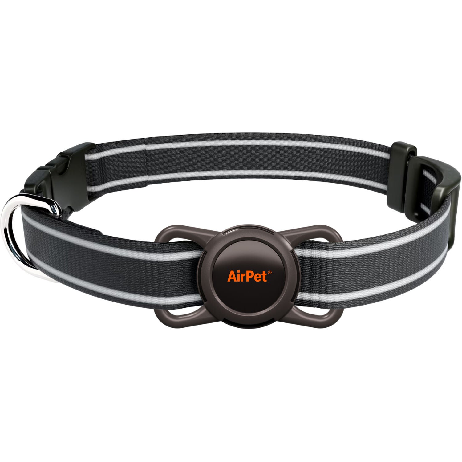 Airpet Pet Location Tag With Collar Holder Bundle For Dogs & Cats, Black