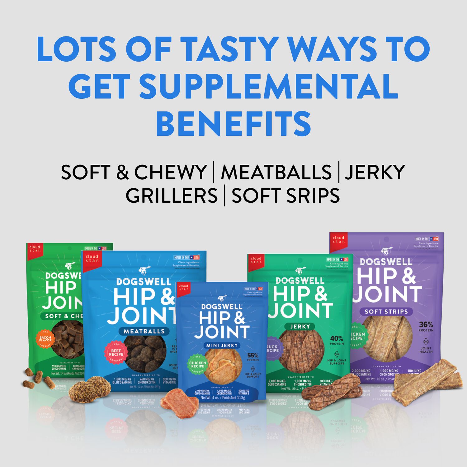 Dogswell Hip & Joint Grain-Free Chicken Jerky Dog Treats, 24-Oz