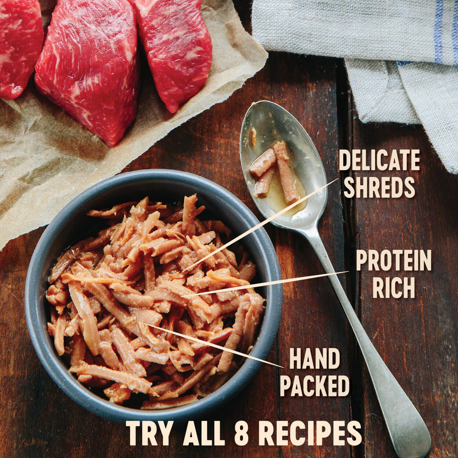 Wellness Core Signature Selects Shredded Adult Wet Cat Food Grain-Free Chicken & Beef Entree, Natural, Protein-Rich, 5.3 Ounce