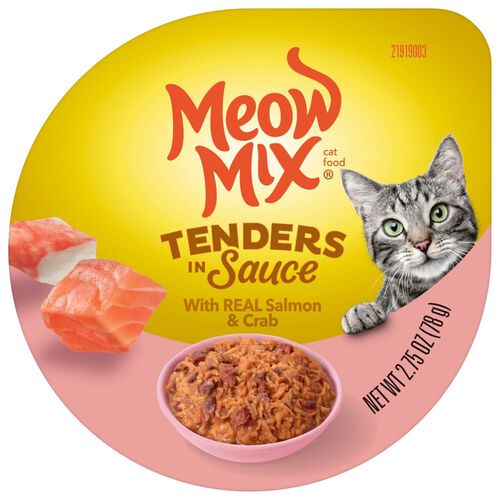 Meow Mix Tenders In Sauce Salmon And Crab Recipe Wet Cat Food