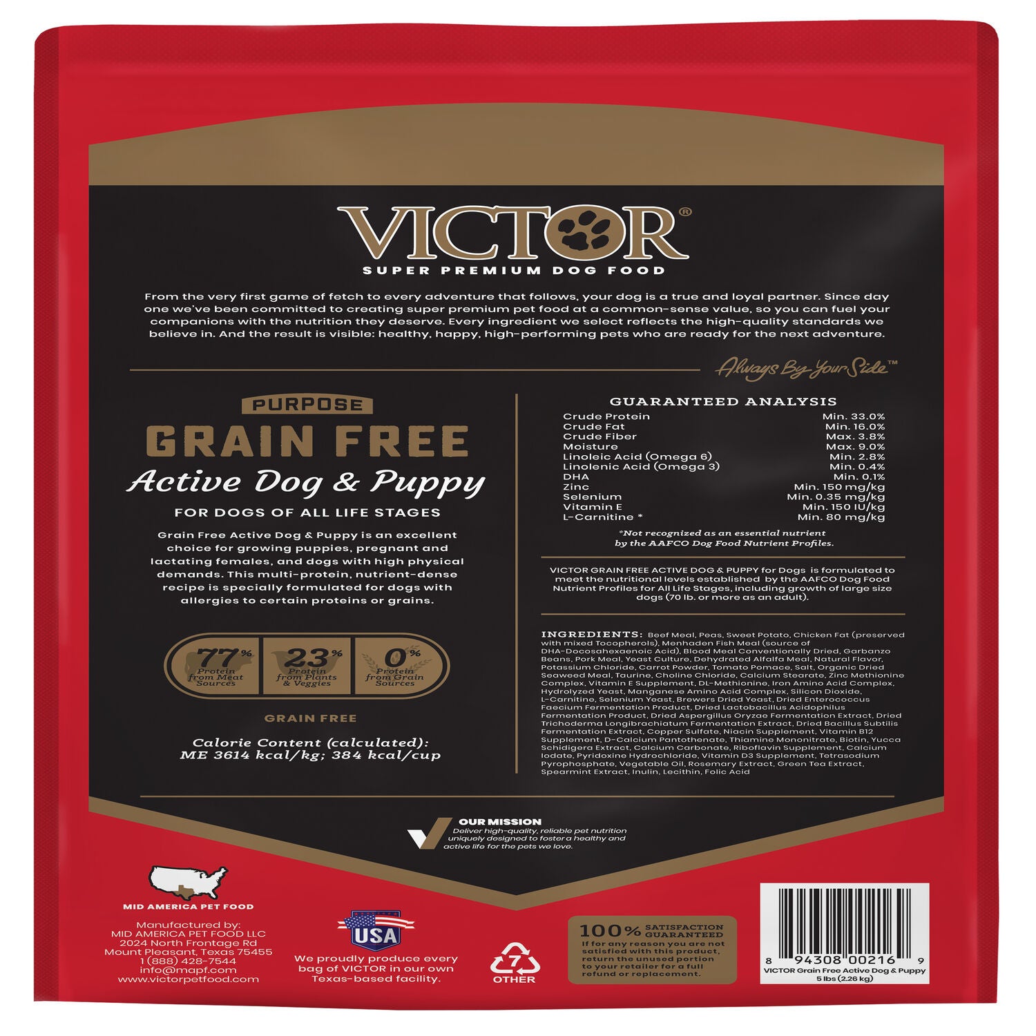 Pet Food Victor Hi Pro Plus Feeding Guide Victor Purpose Grain