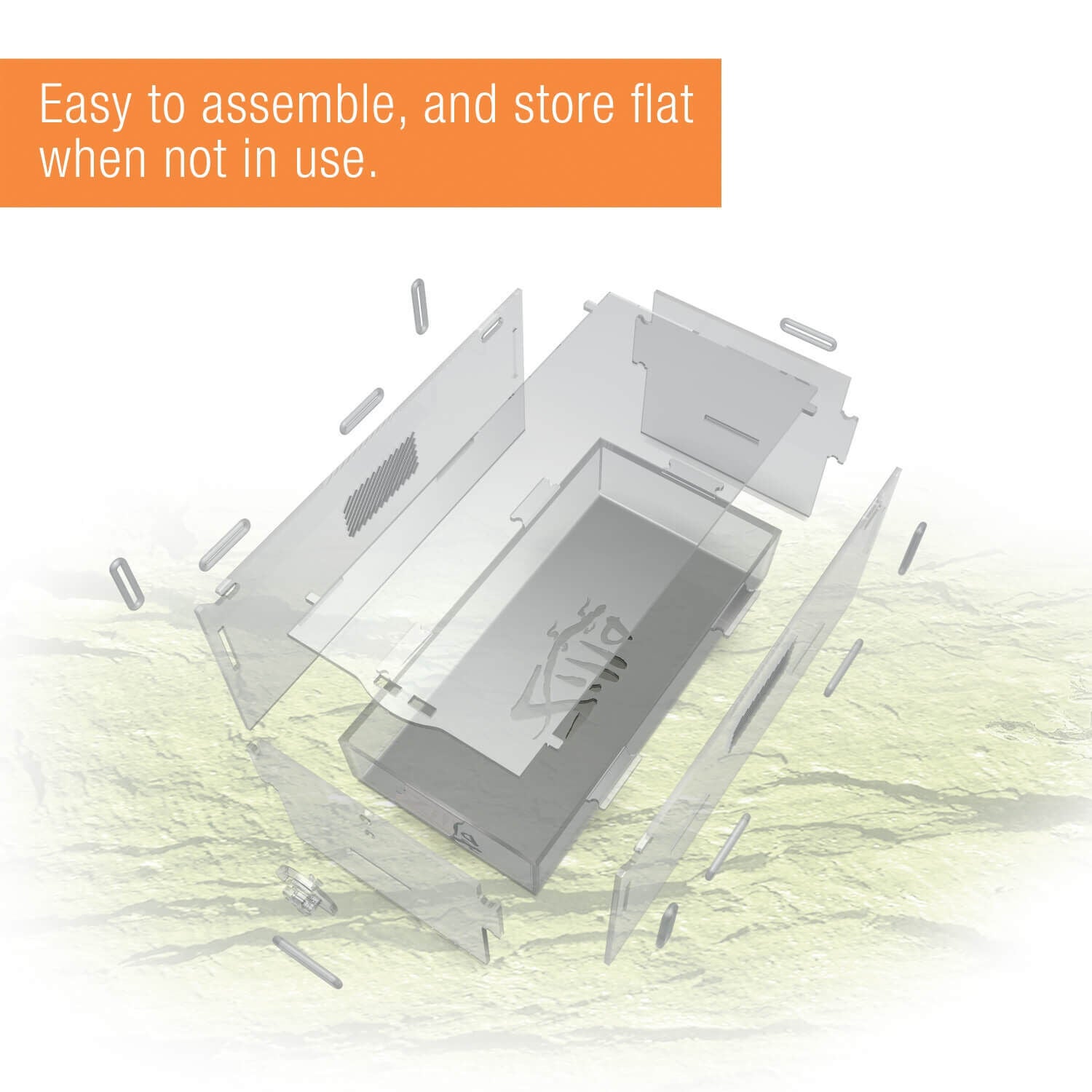 Zilla Micro Habitat Terrarium With Locking Latch, Terrestrial, Large