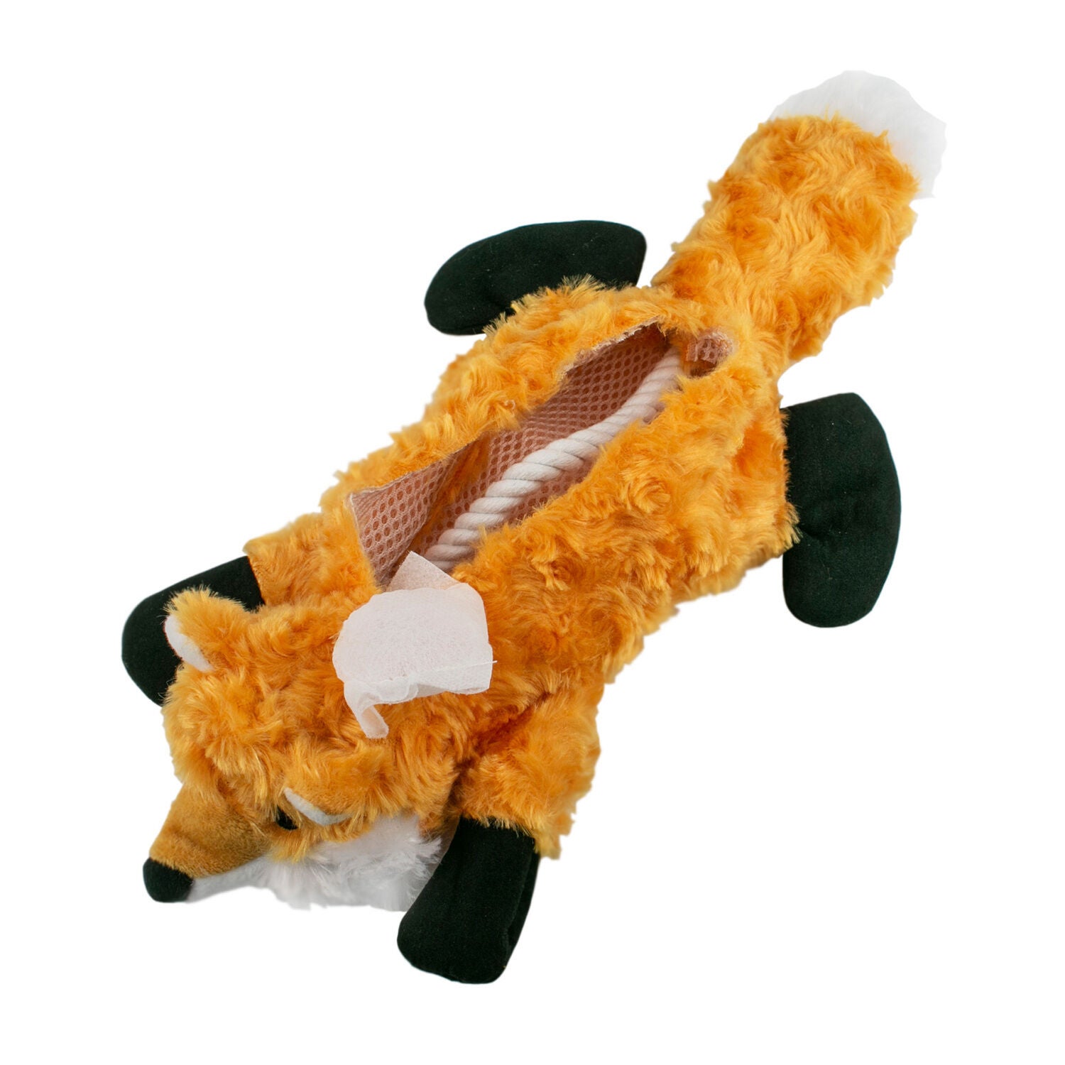 Tall Tails Stuffless Fox Squeaker Plush Dog Toy, 16"