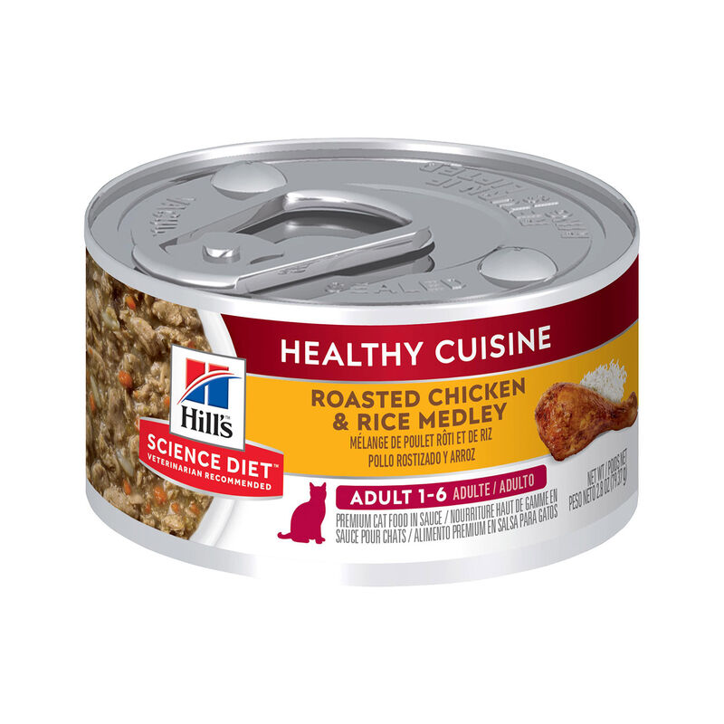 Adult Healthy Cuisine Roasted Chicken & Rice Medley Cat Food