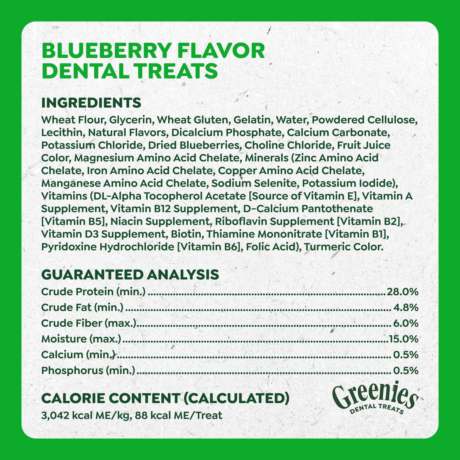 Greenies Regular Natural Blueberry Flavor Dental Dog Treats, 12 Count