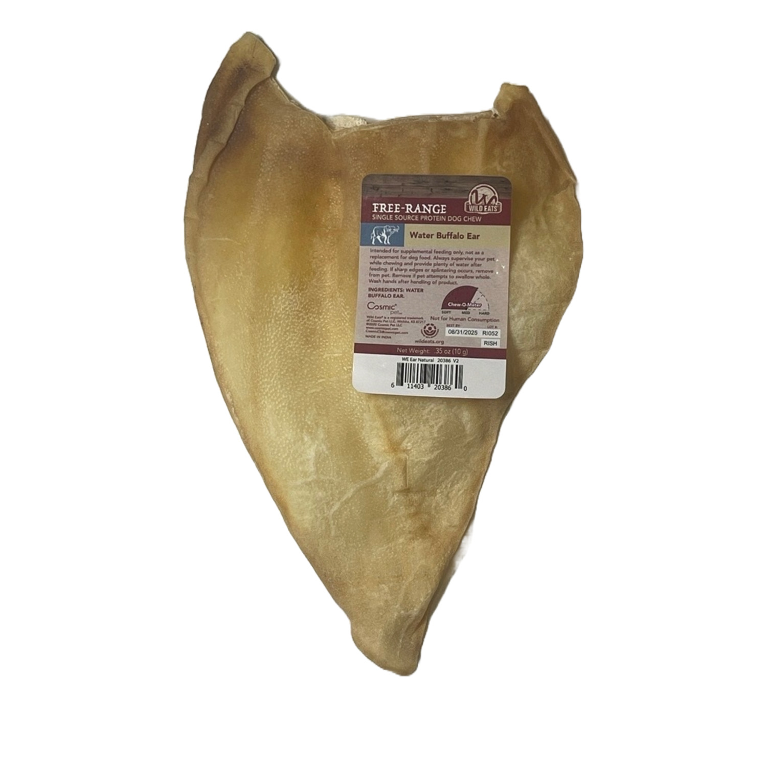 Wild Eats Free-Range Water Buffalo Ear Natural Dog Treat
