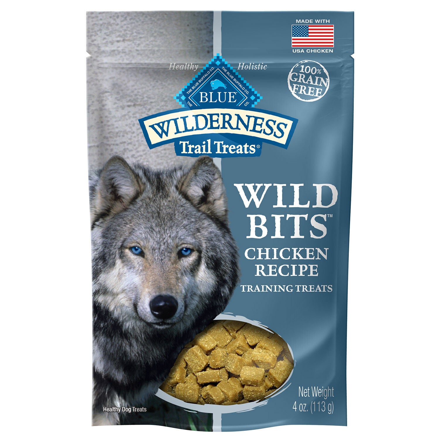 Blue Buffalo Wilderness Trail Treats Grain-Free Wild Bits Dog Training Treats, Chicken Recipe
