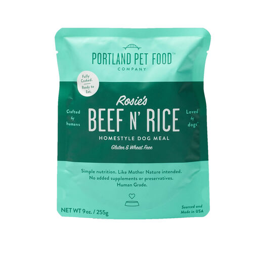 Portland Pet Food Rosie'S Beef N' Rice Homestyle Fully Cooked Ready To Eat Dog Meal