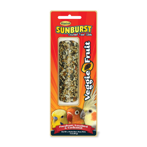 Sunburst Stick Veggie Fruit - Parakeet/Lovebird/Cockatiel