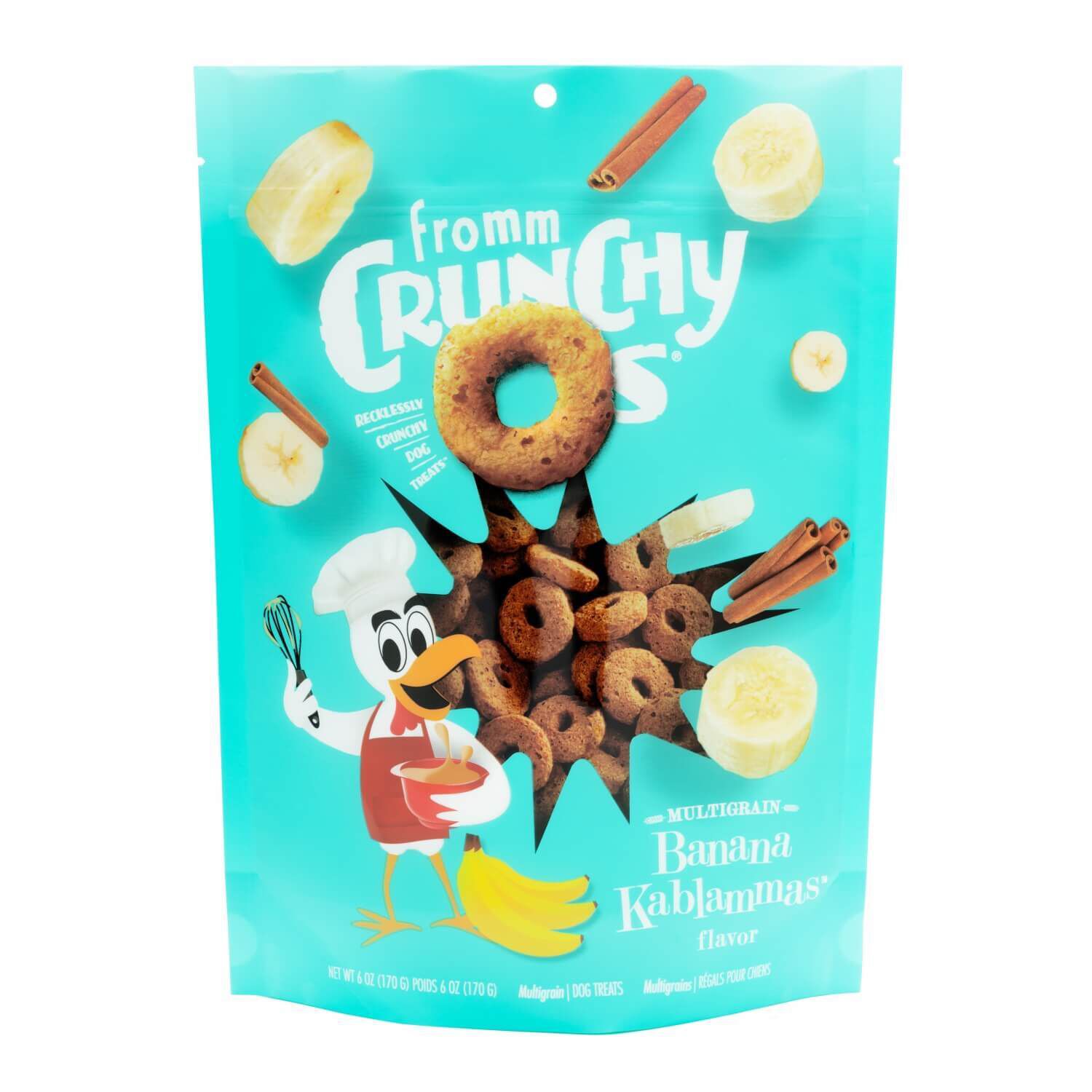 Fromm Crunchy Os  Banana Kablammas Flavor Treat For Dogs 6 Oz