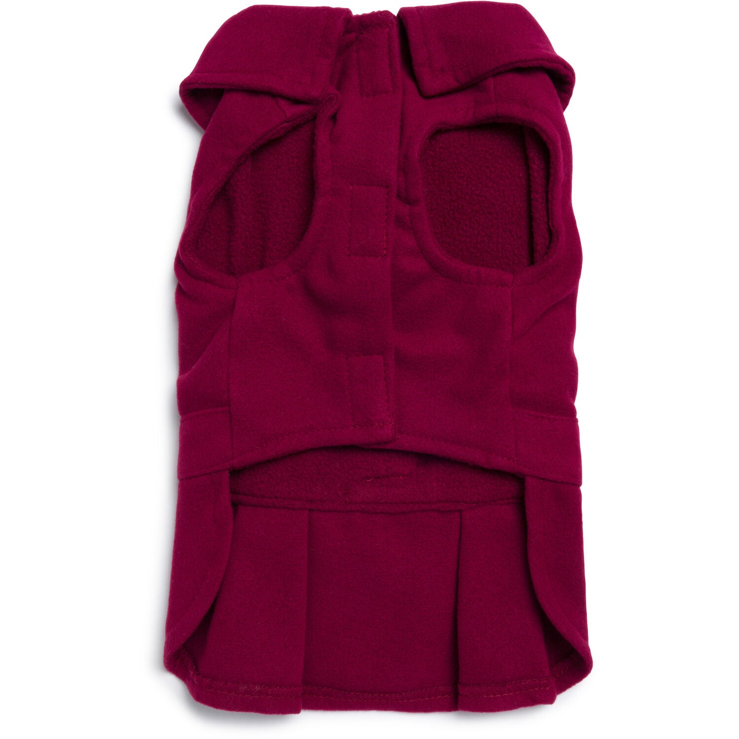 Fabdog Burgundy Pearl Button Dog Coat, Medium