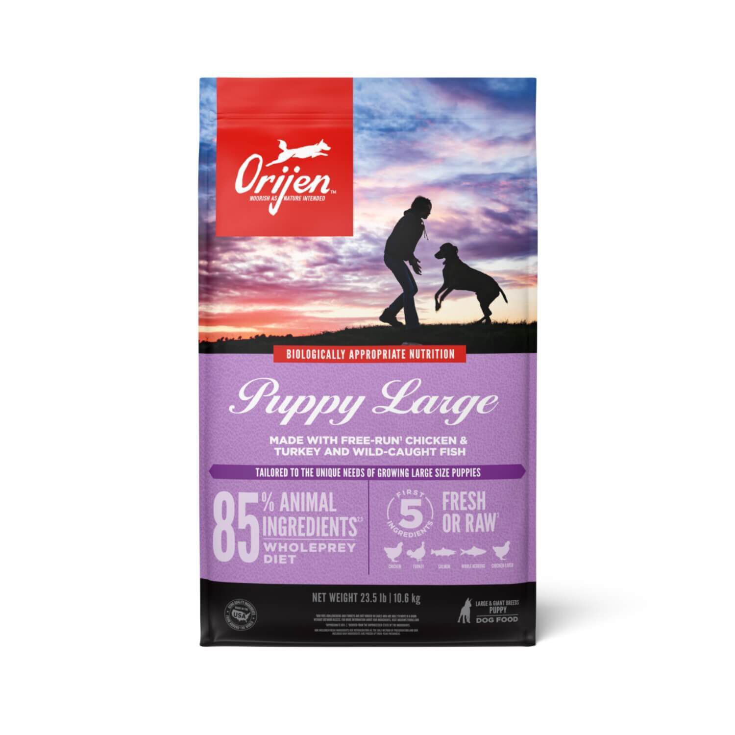 Orijen Large Breed Puppy Grain-Free High-Protein Dry Dog Food