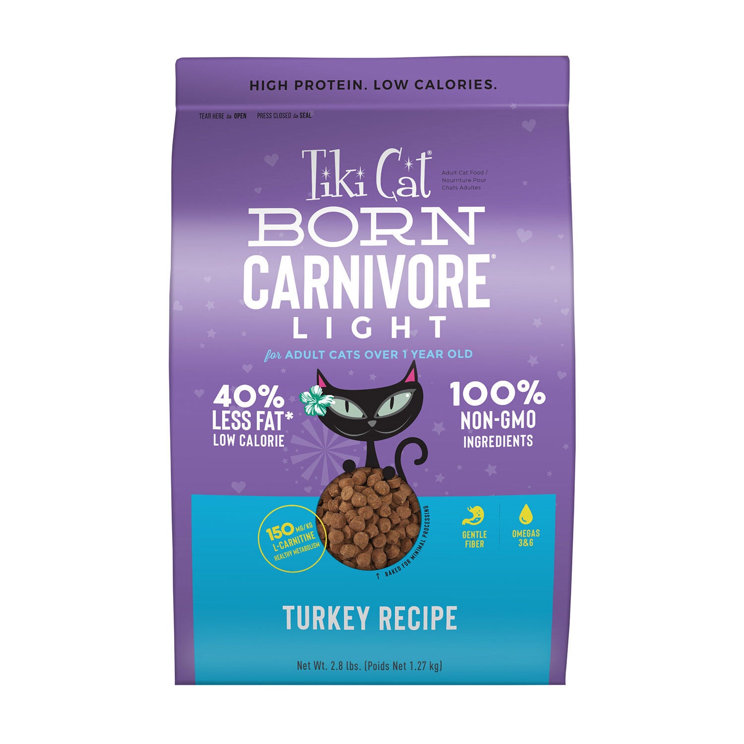 Tiki Cat Born Carnivore Light Dry Cat Food, Turkey & Peas Luau Recipe