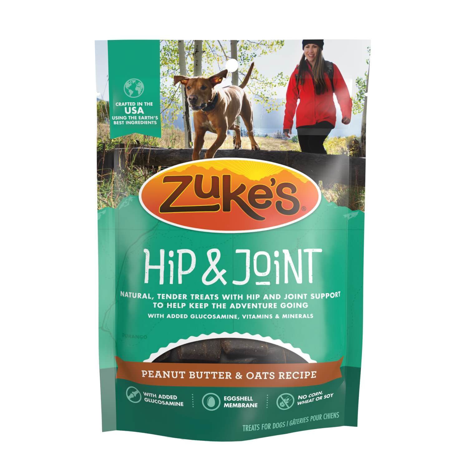 Zuke'S Hip & Joint Soft & Chewy Dog Treats, Peanut Butter & Oats 16oz