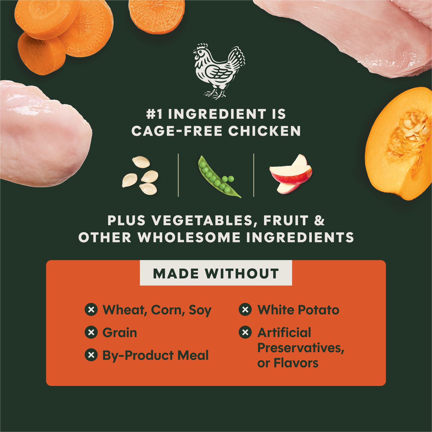 Instinct Raw Boost Gut Health Adult Dry Dog Food, Grain-Free Chicken Recipe, 3.5-Lb